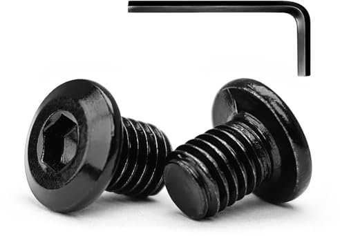 M4 x 10 mm 20 Piezas de Tornillos de Cabeza Hueca Hexagonal de Cabeza Plana Pernos, Acero Inoxidable A2 V2A, Pernos de Cabeza Plana, Rosca Completa, Óxido Negro (con Llaves Allen)