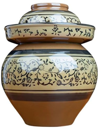 BPABDEITR Barattolo for sottaceti in ceramica tradizionale cinese - Vaso for fermentazione con coperchio a tenuta stagna for sottaceti e fermentazione(8L)