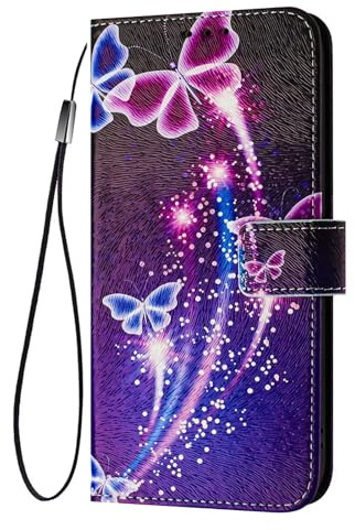 ILING För TCL NxtPaper 60 Ultra 5G fodral, blommor och mönster söt elegant kvinna fodral, PU-läder plånboksfodral med stativ/kortplats (fyrverkeri)
