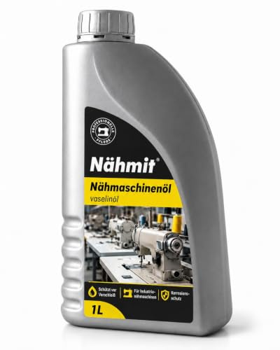 Nähmit Huile pour machine à coudre SPIRIT2 blanche - Couleur et inodore - 1 litre - Pour machine à coudre domestique, machine à coudre industrielle, surjeteuse et Coverlock (1 litre)