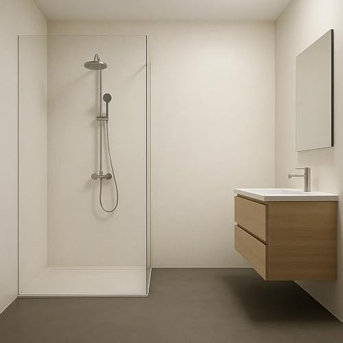 [neu.haus] Decorativo Conjunto de 4 Paneles de Pared Bladel Revestimiento de Paredes para Ducha Baño Cocina Salón Resistente a la Humedad de PVC Grosor 3 mm 120x60cm - White Dover