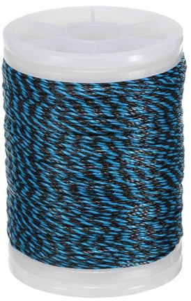 YELARXI Archery Bow String Serving Thread, 0.02 Dia Durable Bowstring Thread Accessories 131 Yard/120M & 400D PE & Blue/Black-Fitting For(Tying Peep Sight Nock/Compound/Recurve Bow)