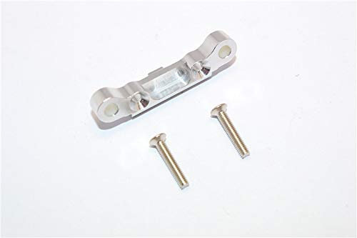 Kyosho Mini Inferno Tuning Teile Aluminium Rear Arm Bulk (1 Deg) for Rear Gear Box with Screws - 1Pc Set Silver