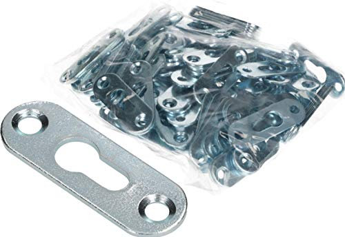 KOTARBAU Linsenkopfbeschlag 42x14mm Verzinkt 100 Stk. Univer. Bildaufhänger Bilderrahmen Schrankaufhänger 8mm Loch Schnelle Montage Gemäldeaufhänger