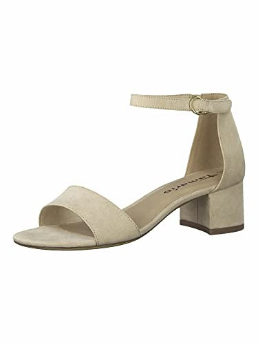 Tamaris Damen Riemchensandalen, Frauen Sandaletten,Absatz,Women's,Lady,Ladies,Sommerschuhe,Freizeitschuhe,offene Schuhe,Nude,39 EU / 5.5 UK, Beige Nude, 1-1-28201-28