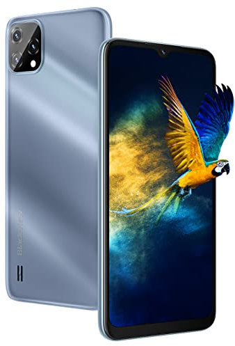 Blackview Mobile Phones Sim Free Unlocked, A55 Android 11 Smartphone, 4G Dual SIM Unlocked Phone,3GB+16GB/128GB, 6.528''HD+Display, 4780mAh Battery,5MP+8MP Camera,3-Card Slots, Face ID-Blue
