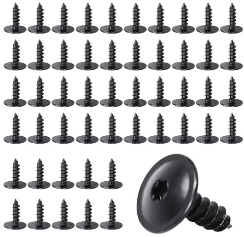 Lote de 50 tornillos de placa metálica autorroscantes para carrocería y accesorios para automóviles, adecuados para reparación de coches, muebles, etc. (M5)