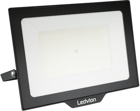 Ledvion LED Strahler, Inkl. 0.5M Kabel, 150 Watt Osram LED Strahler, 4000K Weitstrahl, 18000 Lumen Arbeitslicht, Außen Strahler IP65 wasserdicht, Strahler mit Schnellkupplung