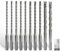 CSOOM SDS Plus Bohrer in den Größen 5,5,6,6,6,8,8,8,10,12(160mm),Professionell Betonbohrer，Ideal zum Bohren in Stein, Beton, Naturstein, Ziegelmauer