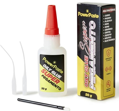 PowerPaste Super Glue XXL – Pegamento fuerte de cianocrilato extrafuerte 50 g | Secado rápido y resistente al agua | Ideal para bricolaje, manualidades y reparaciones domésticas | Multimaterial
