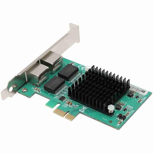 Tarjeta de Red para PC, Tarjeta Ethernet Pcie PCI-E 1X Gigabit Ethernet Server Tarjeta de Red de Computadora Tarjeta de Red Pcie para 82575-S