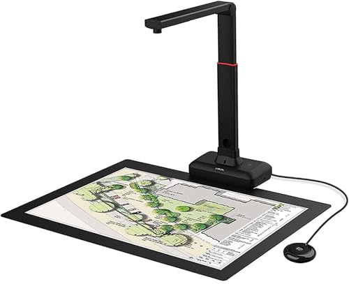 Large Format Book Scanner,Document Scanner,Auto-Flatten,OCR Text Recognition,for scanning large journals, hand-drawn manuscripts and maps