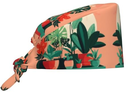 QAZWZML Bonnet de nettoyage d'intérieur avec sangle arrière réglable et bandeau absorbant, convient pour les hommes et les femmes.