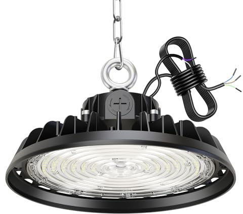 RUISUN UFO 150W Projecteur LED Garage Atelier 22500LM Éclairage pour Atelier 4000K 120°Éclairage IP65 Lampe Industrielle Dimmable 90W/120W/150W Usines Entrepôts de Construction Garages Stades