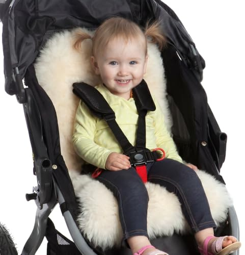 Forro de piel de cordero auténtica, funda de asiento, naturalmente transpirable, comodidad durante todo el año, ajuste universal, de Minidoka Sheepskin