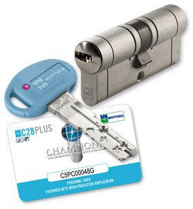 CILINDRO EUROPEO SICUREZZA MOTTURA C28 PLUS mm 82 MM 41/41 ANTIBUMPING CERTIFICATO 3 CHIAVI