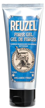 Reuzel Fiber Gel for Men - Alcohol Free Formula - Subtle, Sugary Rum Fragrance - Non Sticky and Flake Free - Adds Fullness and Structure to The Hair - Firm Holding Power - Easy to Wash Away - 200 ml