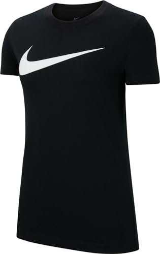 Nike Damen W NK DF PARK20 SS Tee HBR T-Shirt, Black/White, L