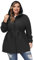 Hanna Nikole Damen Jacke Casual Leicht Regenjacke Übergangsjacke Damen Outdoorjacke Fahrrad mit Kapuze Schwarz 50