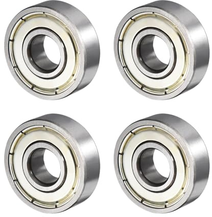 QUARKZMAN 4 st 608ZZ 8 x 22 x 7 mm kulor med högt kolstål | För maskiner och verktyg, dubbel skärmad
