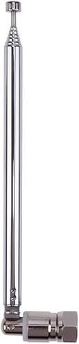 Antenna Telescopica con Connettore Maschio TV Antenna Telescopica 7 Sezioni 765 mm per DVB-T DVB-T2 TV FM AM Stereo Ricezione