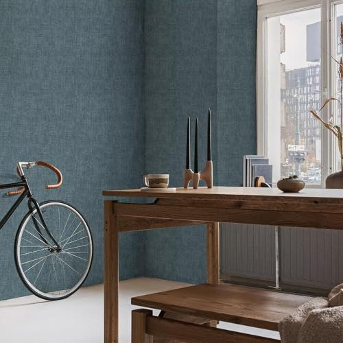 Superfresco Easy Zar Teal Green Textured Plain Wallpaper | Paste The Wall | Teal Texture | Eco-Friendly