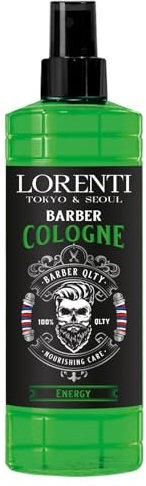 LORENTI TOKYO & SEOUL Barber Cologne 400ml ENERGY | After Shave Spray für Männer | Herren Rasur Duftwasser - Barber Eau de Cologne mit praktischen Pump-Spender | Erfrischend & Pflegend - EDC