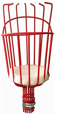 Diarypiece Recolector de frutas de metal, telescópico, de longitud profunda, para recoger la cabeza, para el hogar, granja, jardín, manzanas, peras, naranjas, frutas