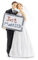 Hochzeitstorte Figur Braut und Bräutigam Just Married Hochzeit Dekoration Party Tisch Toppers Kuchen Dekoration Kuchen Deko Hochzeit Frisch verheiratet, ca. 15cm