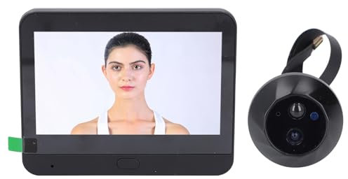 SENECESLI Videocitofono, Spioncino Digitale Intelligente per Porta, Visione Notturna HD WiFi 1080P, Citofono Bidirezionale, Grandangolo 120°, Schermo a Colori 4,3 Pollici, Rilevamento