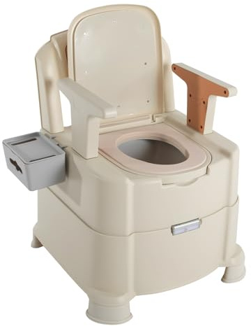 Fyssnn Toilette Portatile con Luce Sensoriale Toilette da Campeggio a Quattro Gambe Capacità di Carico 200 Kg Toilette da Viaggio per Adulti Adatta per Donne Incinte, Malati, Disabili e Anziani