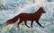 STEINFIGURENWELT GIEBEN Volpe andata 60 x 32 cm da inserire, decorazione da giardino, resistente alle intemperie, ruggine, statuetta da giardino in metallo arrugginito, animale della foresta