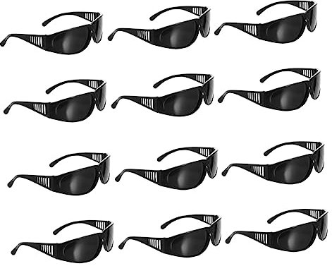 DOITOOL 12 Pièces Lunettes de soudage Soudeur lunettes de sécurité travail adulte lunettes de protection de soudage lunettes de protection pour le soudage abdos Black