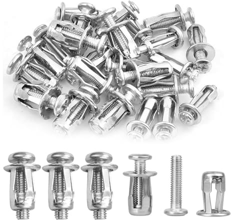 Chevilles À Expansion: 80 Pièces M4 M5 M6 Chevilles Métalliques, Cheville Placo Charge Lourde pour Fixation Mural Robuste Dans Plaques de Plâtre et Matériaux Creux