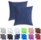 NatureMark 2er Set Jersey Kissenbezüge – Elastisch, weich, atmungsaktiv und hautfreundlich – Waschbare Kissenhülle - 40x40 - Navy Blau
