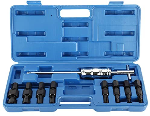 FreeTec 9-TLG Radlager Abzieher Set Blind Kugellager Abzieher Entferner Schiebehammer Innenbausatz 8-32mm (BLAU)