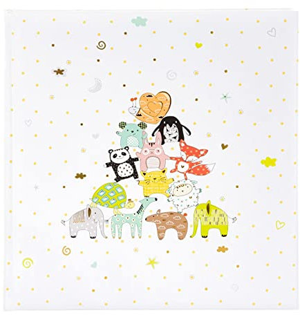 goldbuch 15 472 Fotoalbum, Kunstdruck, Babyalbum Animal Pyramid, 30 x 31 x 4 cm