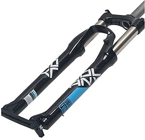 ZECHAO Horquilla Suspensión para Bicicleta Montaña, Tubo Recto 24 Pulgadas Frenos Disco Tenedor De Aire Carrera 100mm Control Hombro Accesorios Bicicleta Horquilla Suspensión