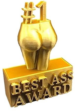 Kasmole Oro | Trofeo Resina Best Ass | No se deforman los Adornos Decorativos para el hogar creativos para el Dormitorio, la Sala Estar, el Hotel, la habitación