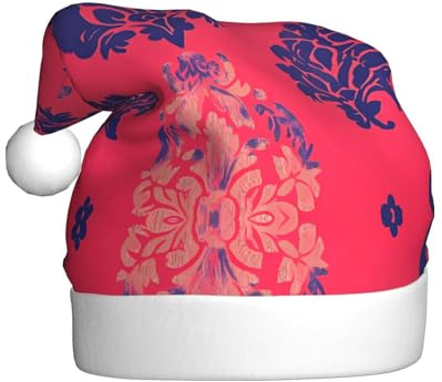 WBQLSL Patrones coloridos de corte de papel, sombrero de Papá Noel, decoración de ambiente de fiesta de Navidad, accesorio interactivo de fiesta de Año Nuevo