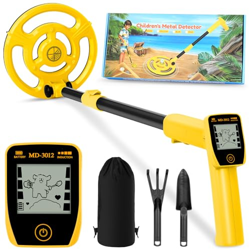 Rivelatore di metallo per bambini, ricarica USB con display, giallo