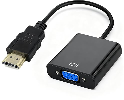 Bitone Adattatore HDMI a VGA, Convertitore Unidirezionale HDMI a VGA con Connettore Placcato in Oro, per Computer, Laptop, Proiettori, HDTV, Chromebook, Xbox, Switch