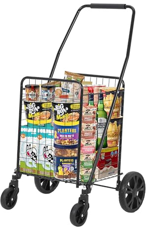 RBFGYIOP Carrello Spesa In Acciaio A3 52x44x92cm Con Ruote Scale, Design Robusto E Multifunzionale, Ideale Per Supermercati E Trasporti