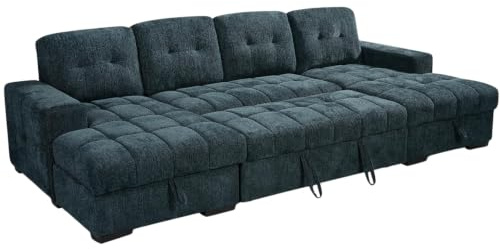 Beehive Furniture - Porto U-Shaped Corner Sofa - Blue Upholstered Large Family Couch | Setup Included | Built to Last (U-Shaped Corner Sofa)