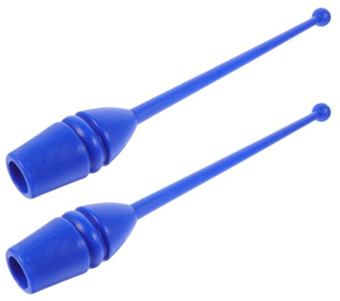 DOITOOL Bâtons de Gymnastique Équipement de Fitness Bleu en Plastique Rythmique 2pcs pour Garçon et Filles pour Routines de Danse et Entraînement Gym