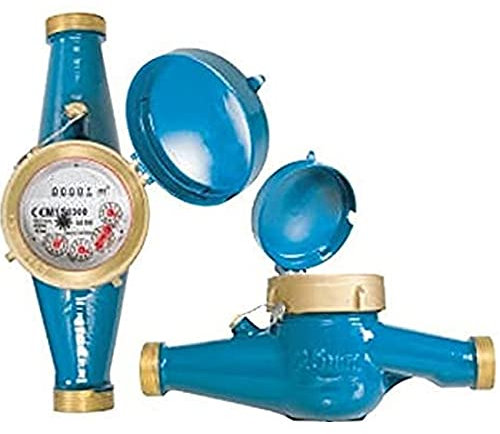 CONTADOR para AGUA POTABLE 15mm de chorro múltiple esfera seca/Incluye CERTIFICADO HOMOLOGACION MID Europeo/Rosca entrada y salida 3/4 macho/Caudal máximo 3 m3/h/Racores incluídos