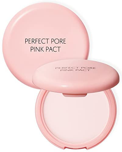 THE SAEM Saemmul Perfect Pore Pink Pact - Sebum Control Pressed Powder for Sensitive Skin with Calamine, 0.42 oz (12g)