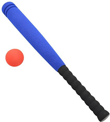 SOLUSTRE Baseballschläger - Baseballschl? mit B?llen für Anf?ngerübungen 21. 5- Zoll- Soft- Baseball- Set für Heimkinder im Innen- ?enbereich (Blau) Kinderspielzeug