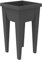EDA - Veg&Kräutertisch, 23 l, Wasserspeicherbereich, Hohle Füße mit Ablaufstopfen – 38,5 x 38,5 x 68 cm – Anthrazitgrau