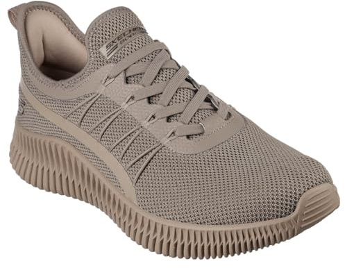 Skechers Bobs Geo, Scarpe sportive Uomo, Taupe Knit Synthetic Trim, 43 EU